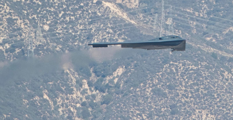 Illustration for article titled This Stealth Bomber Looks Like It's Making An Attack Run On Pasadena
